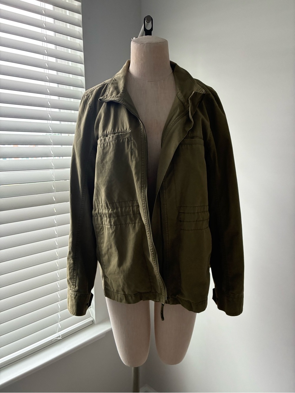 J. Crew Women's Green Cotton Pocket Cargo Jacket